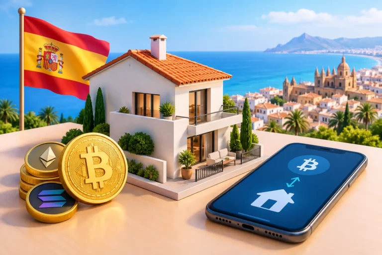 Comprar propiedades con criptomonedas en España